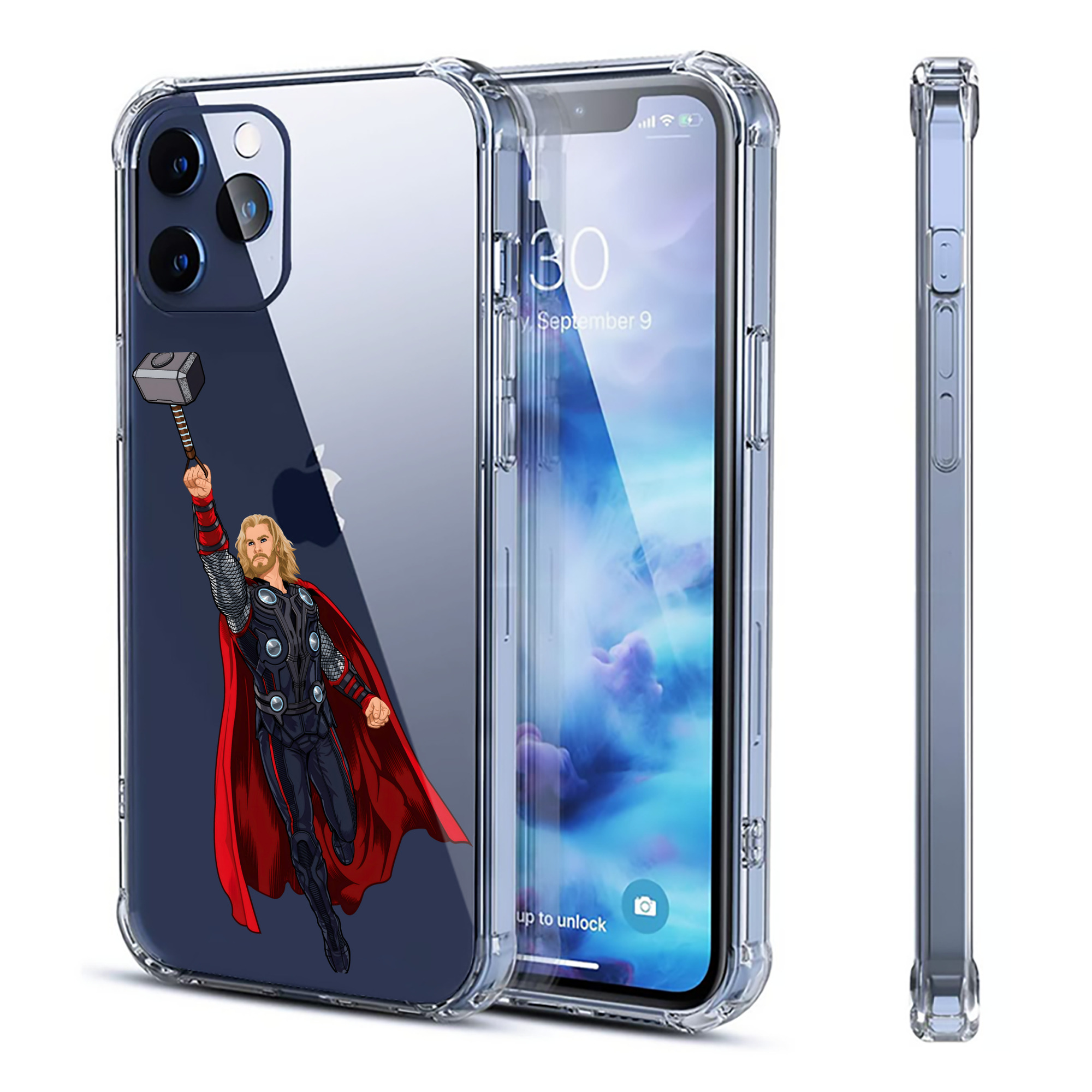 （画像用） アベンジャーズ The Avengers 【iPhone 12シリーズ対応】透明スマホケース（クリアソフトケース）